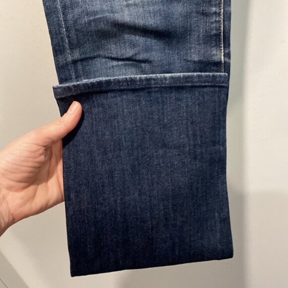 7 For All Mankind Blue Straight Leg Mid Rise Jeans 27/ 33 tall - Picture 4 of 14